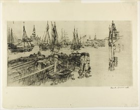 Shipping on the Giudeca (The Docks), 1883, Frank Duveneck, American, 1848-1919, United States,