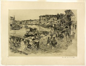 View of the Grand Canal, 1883, Frank Duveneck, American, 1848-1919, United States, Etching with