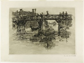 Fishing Quarter, Venice, 1880, Frank Duveneck, American, 1848-1919, United States, Etching and