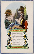Contented Love (valentine), c. 1840, Unknown Artist, English, 19th century, England, Lithograph