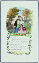First Love (Valentine), c. 1840, Unknown Artist, English, 19th century, England, Lithograph with