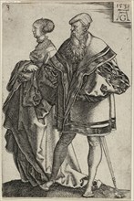 Dancing Couple, plate three from The Large Wedding-Dancers, 1538, Heinrich Aldegrever, German,