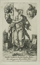 Diligence, from the Virtues, 1552, Heinrich Aldegrever, German, 1502-c.1560, Germany, Engraving in