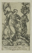 Lust, from the Vices, 1552, Heinrich Aldegrever, German, 1502-c.1560, Germany, Engraving in black