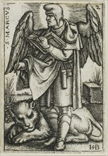 St. Mark, from The Four Evangelists, 1541, Sebald Beham, German, 1500-1550, Germany, Engraving in