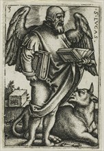 St. Luke, from The Four Evangelists, 1541, Sebald Beham, German, 1500-1550, Germany, Engraving in