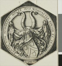 Coat of Arms of Sebald Beham, 1544, Sebald Beham, German, 1500-1550, Germany, Engraving in black on