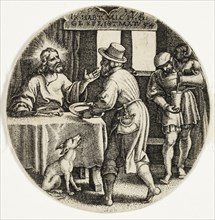 Feeding the Hungry, from The Seven Acts of Mercy, 1534, Georg Pencz, German, c. 1500-1550, Germany,