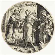 Sheltering Strangers, from The Seven Acts of Mercy, c. 1534, Georg Pencz, German, c. 1500-1550,