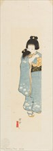 O Tsuyu San, 1900, Helen Hyde, American, 1868-1919, United States, Color woodcut on cream Japanese