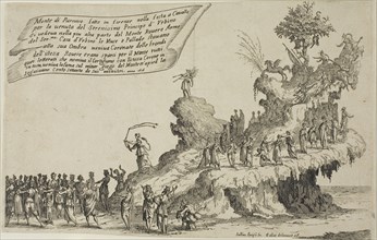The Float of Mount Parnassus, from The War of Beauty, 1616, Jacques Callot, French, 1592-1635,