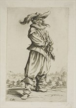 The Soldier with a Plumed Hat, plate three from La Noblesse, c. 1625, Jacques Callot, French,