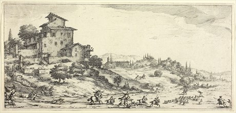 The Stag Hunt, from Various Scenes Designed in Florence, 1618–20, Jacques Callot, French,