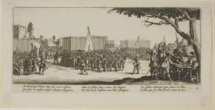 Recruitment of Troops, plate two from The Large Miseries of War, n.d., Gerrit Lucasz van Schagen