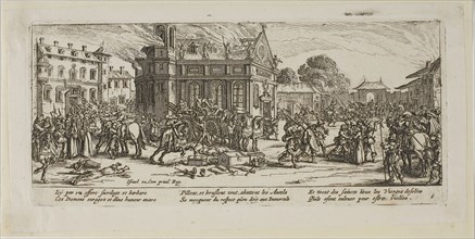 Destruction of a Convent, plate six from The Large Miseries of War, n.d., Gerrit Lucasz van Schagen