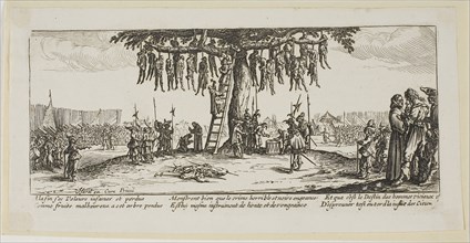 The Hanging, plate eleven from The Large Miseries of War, n.d., Gerrit Lucasz van Schagen (Dutch,