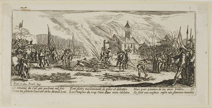 The Stake, plate thirteen from The Large Miseries of War, n.d., Gerrit Lucasz van Schagen (Dutch,