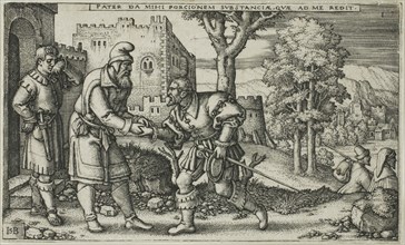 The Departure of the Prodigal Son, plate one from The History of the Prodigal Son, n.d., Sebald