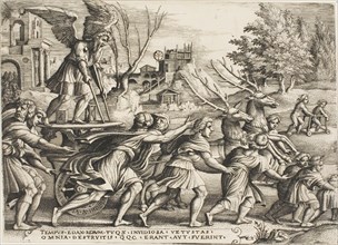 The Triumph of Time, plate four from The Triumphs of Petrarch, c. 1539, Georg Pencz, German, c.
