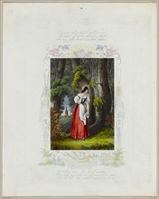 ‘Tis Noon (valentine), c. 1840, Unknown Artist, English, 19th century, England, Lithograph with