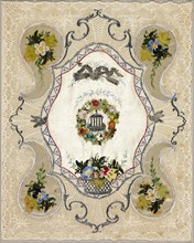 Untitled Valentine (Temple of Love in a Ring of Flowers), c. 1850, Unknown Artist, English, 19th