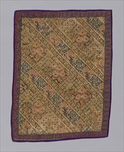 Panel (From Woman’s Trousers), 19th century, Iran (Persia), Iran, Embroidered, 60.8 x 46 cm (24 x