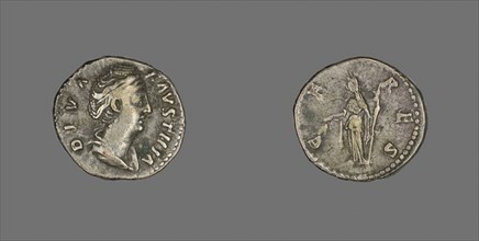 Denarius (Coin) Portraying Empress Faustina, after AD 141, Roman, minted in Rome, Roman Empire,