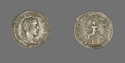 Denarius (Coin) Portraying Emperor Gordian III, AD 241/243, Roman, minted in Rome, Roman Empire,