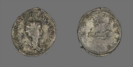 Antoninianus (Coin) Portraying Emperor Valerian II, AD 259, Roman, minted in Lyons, Roman Empire,