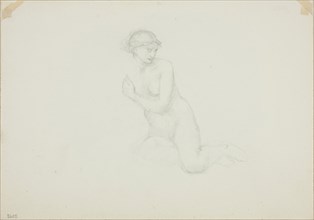 Seated Female Nude, c. 1873–77, Sir Edward Burne-Jones, English, 1833-1898, England, Graphite on