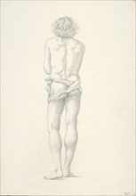 Back View of Standing Male Nude, c. 1873–77, Sir Edward Burne-Jones, English, 1833-1898, England,