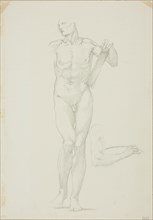 Standing Male with Tablet, separate sketch of right arm, c. 1873–77, Sir Edward Burne-Jones,