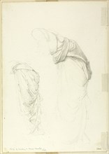 Drapery, two studies for The Mirror of Venus, c. 1873–77, Sir Edward Burne-Jones, English,
