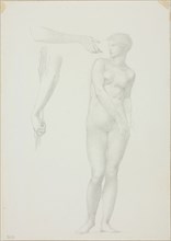 Standing Female Nude and Sketches of Arms, c. 1873–77, Sir Edward Burne-Jones, English, 1833-1898,
