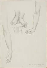 Study for Mirror of Venus: Arms and Feet of Venus, c. 1873–77, Sir Edward Burne-Jones, English,