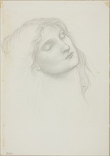 Head of Woman with Eyes Closed, c. 1873–77, Sir Edward Burne-Jones, English, 1833-1898, England,