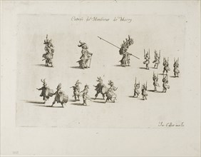 Entry of M. de Macey, from The Combat at the Barrier, 1627, Jacques Callot, French, 1592-1635,