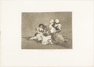The Women Give Courage, plate four from The Disasters of War, 1810/15, published 1863, Francisco