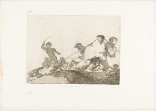 He deserved it, plate 29 from The Disasters of War, 1814/20, published 1863, Francisco José de Goya
