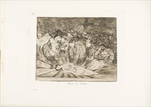 Truth has died, plate 79 from The Disasters of War, 1815/20, published 1863, Francisco José de Goya