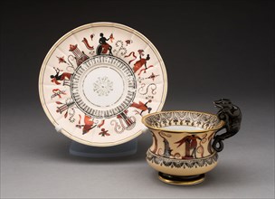 Cup and Saucer, 1825/55, Russian Imperial Porcelain Factory, Russian, founded 1744, Saint