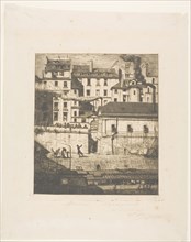 The Mortuary, Paris, 1854, Charles Meryon, French, 1821-1868, France, Etching and drypoint on ivory