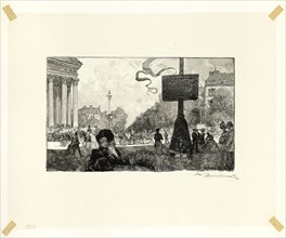 Corner of the Rue Royale, plate sixteen from Le Long de la Seine et des Boulevards, 1890, published