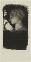 Adverse Glory, 1886, Odilon Redon, French, 1840-1916, France, Etching and drypoint on ivory laid