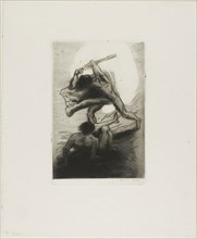 Cain and Abel, 1886, Odilon Redon, French, 1840-1916, France, Etching and drypoint on ivory wove
