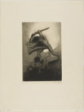 Cain and Abel, 1886, Odilon Redon, French, 1840-1916, France, Etching and drypoint on cream wove