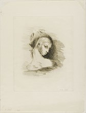 Perversity, 1891, Odilon Redon, French, 1840-1916, France, Etching on ivory laid paper, 210 × 165