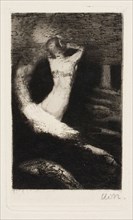 Passage of a Soul, 1891, Odilon Redon, French, 1840-1916, France, Etching and drypoint on cream