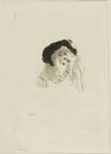 Ex-libris, 1893, Odilon Redon, French, 1840-1916, France, Etching and drypoint on yellow-ivory wove