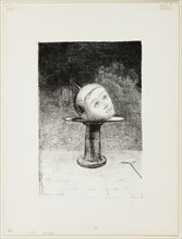 On the Dish, plate ten from In Dreams, 1879, Odilon Redon, French, 1840-1916, France, Lithograph in